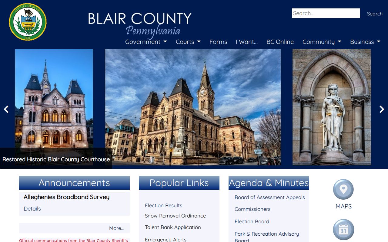 Altoona ZIP code directory Blair County election and voter-registration information
